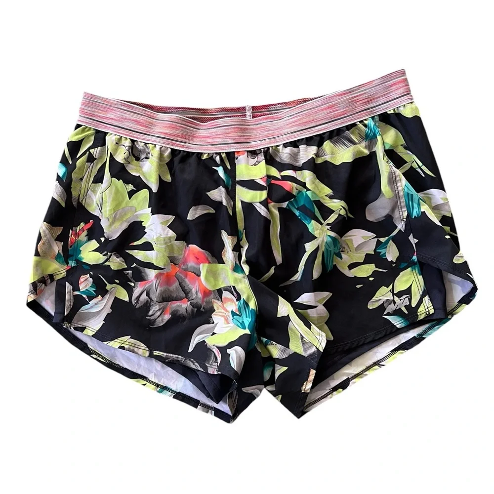 Avia Women's Active 2Fer Running Short with Filament Waistband + Moisture Wick L